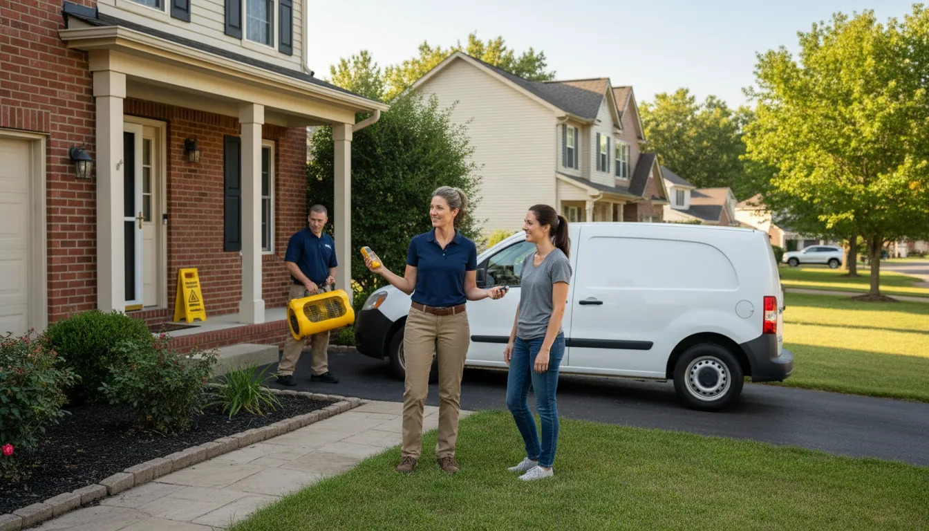 Residential water damage restoration in Waves, NC